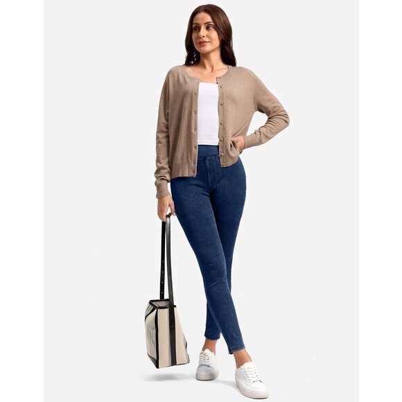 High Waist Jeggings Women Stretchy Pull On Slim Fit Tummy Control Denim - Picture 6 of 6